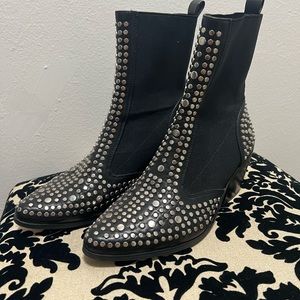 Nasty Gal studded boots. Size 8. Worn once, like new!